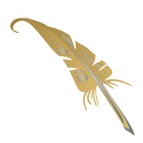 Harry Potter: Feather Quill Pen (Gold & Silver) – Krome Body