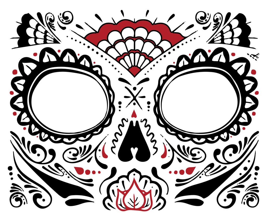 Día de los Muertos face tattoo - Kromebody