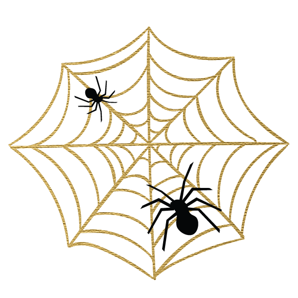 Halloween Party: Spider and Web (Gold) - Kromebody