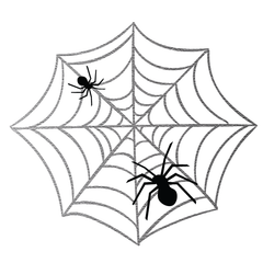 Halloween Party: Spider and Web (Silver) - Kromebody