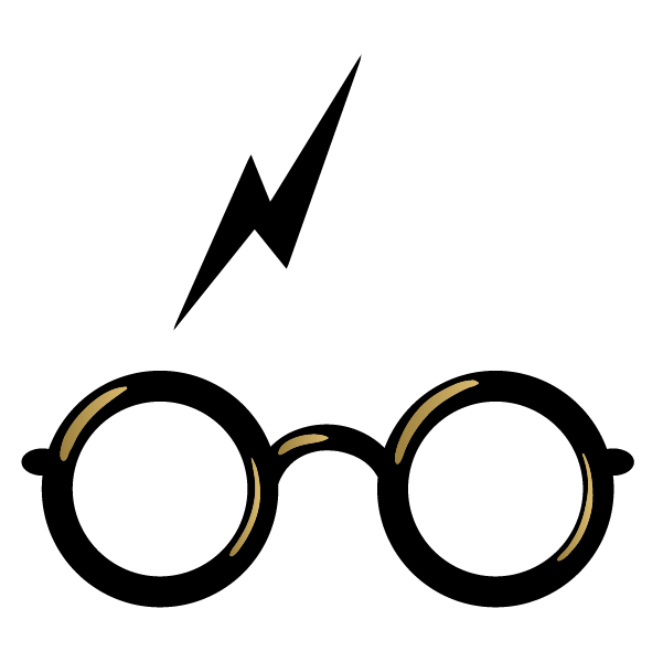 Harry Potter: glasses and bolt (Black & Gold) - Kromebody