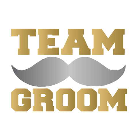 Team Groom with Mustache - Gold/Silver - Kromebody