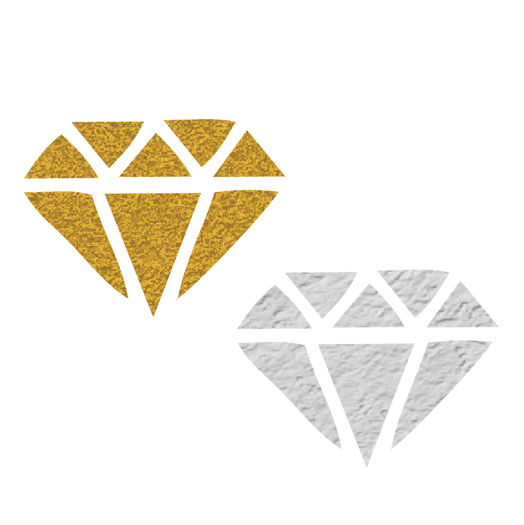 Bachelorette: Gold and Silver Diamonds Tattoo - Kromebody