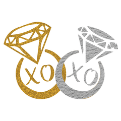 Bachelorette: XOXO Gold and Silver Diamond Rings - Kromebody