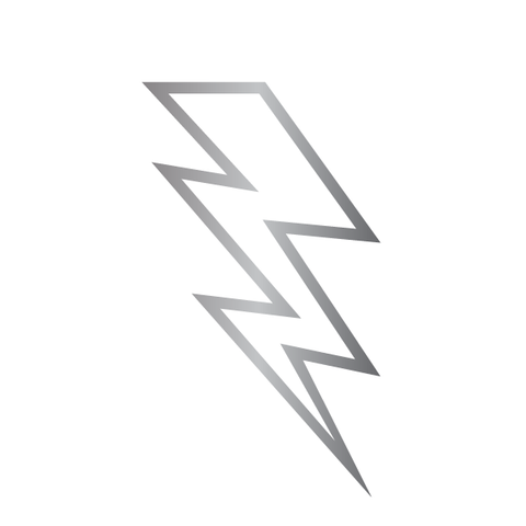 Old School Silver Lightning Bolt - Kromebody
