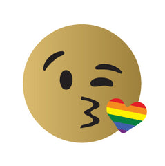 LGBT kissy face emoji - Kromebody